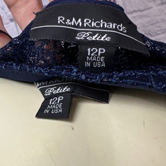 R&M Richard’s sequin lace tea-length dress and matching jacket size 12 P - Picture 12 of 12